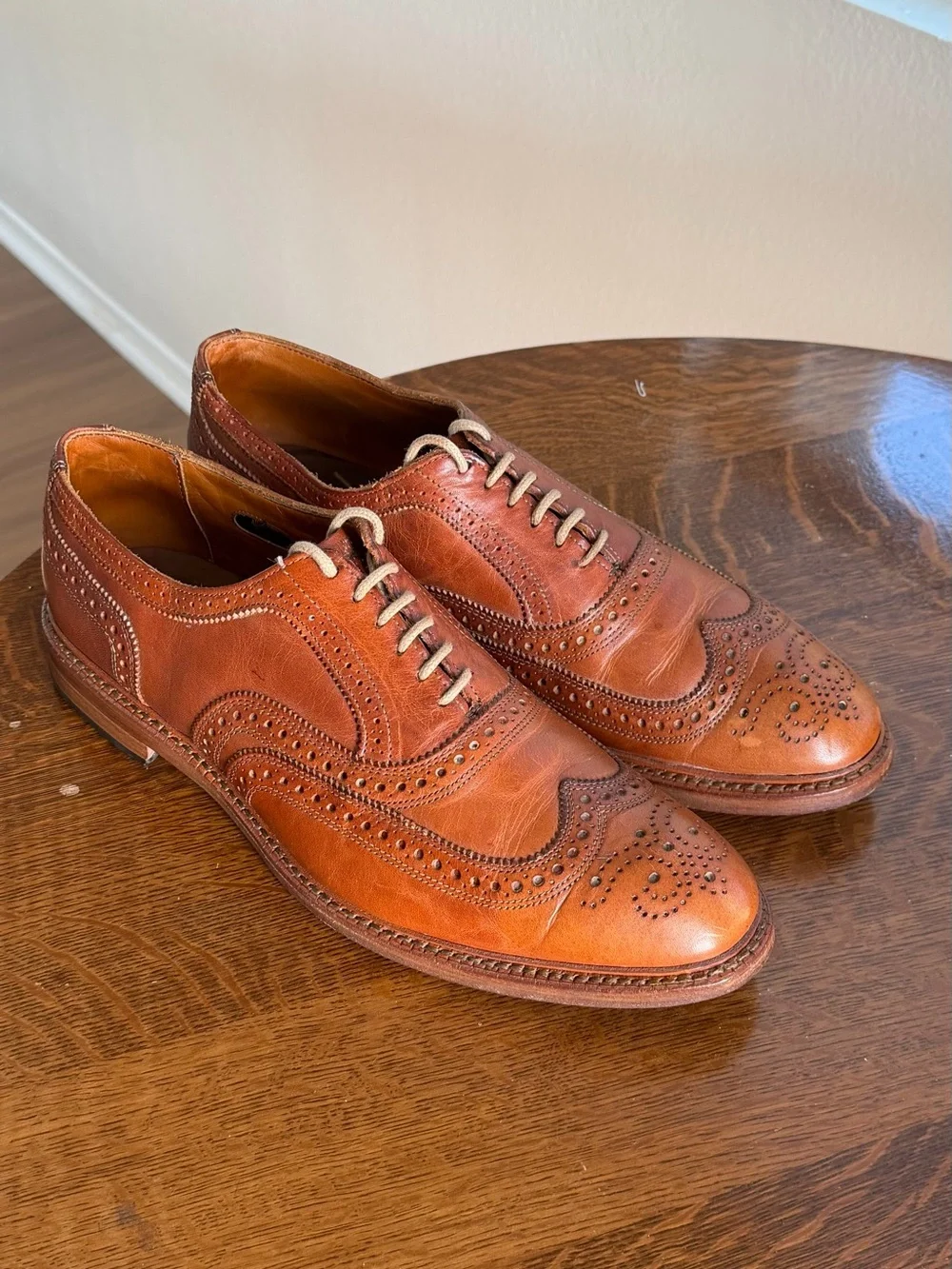 Allen Edmonds McTavish 4035 Brown Leather Wingtip Oxford Men’s 12 D Made in USA